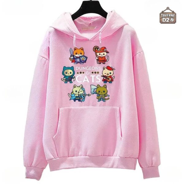 Sweat DnD avec motifs de mignons chatons