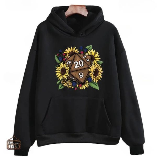 Sweat-shirt graphique D20 pour joueurs de rôle