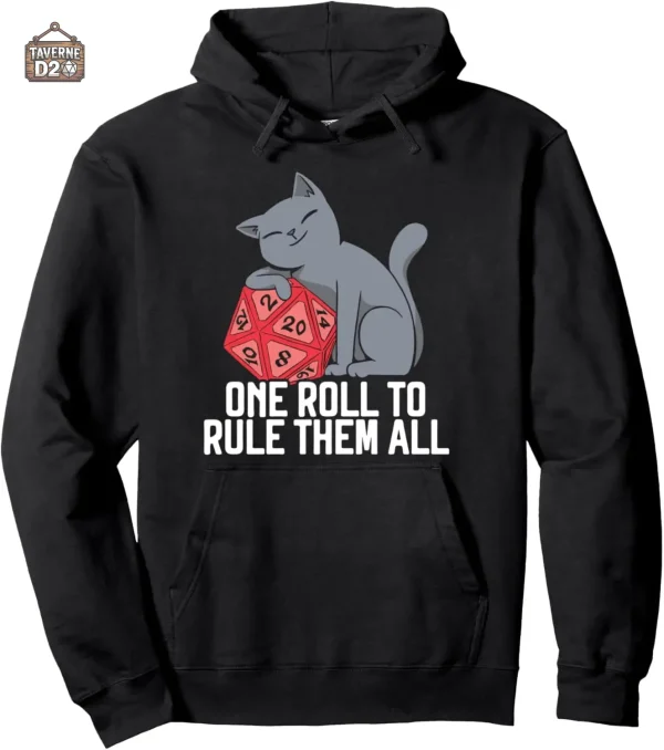 sweat-donjons-dragons-chat-d20-1 Sweat Donjons & Dragons avec motif Chat et D20