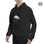 Vêtement JDR : sweat avec design chaton et dés