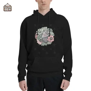 Sweat JDR D20 Fleur pour fans de jeux de rôle