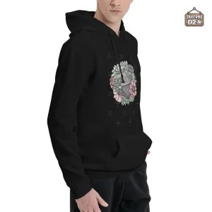 Vêtement JDR avec motif D20 floral