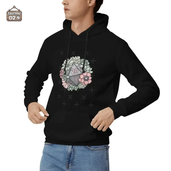 Mode JDR : sweat D20 avec design floral