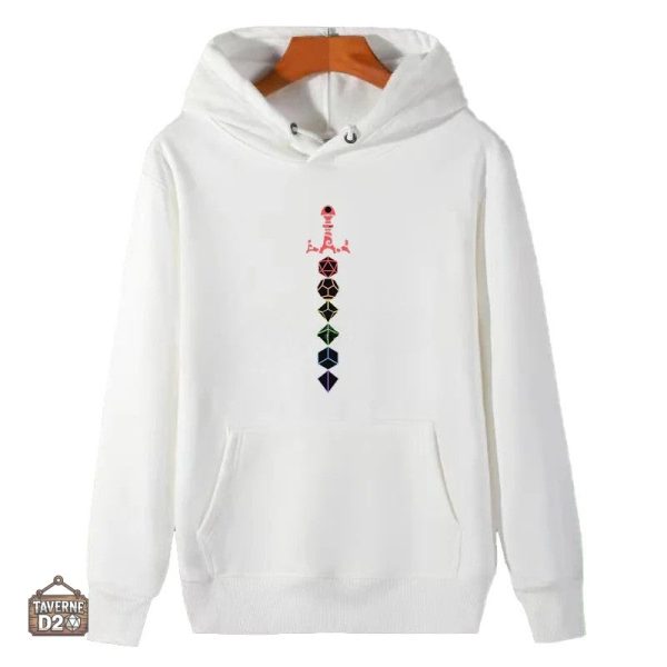 Sweat-shirt JDR confortable avec thème épée multidimensionnelle