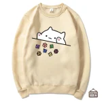 Sweat JDR chaton et dés pour les aventuriers
