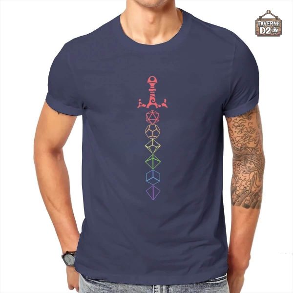 Tee shirt JDR avec design épée pour passionnés de fantasy
