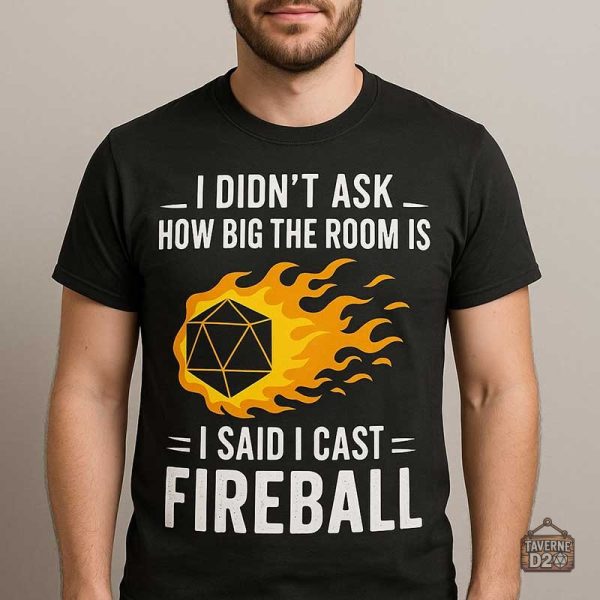 Tee-Shirt JDR - Boule de Feu pour les passionnés de jeux de rôle