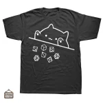 Tee Shirt avec motif de chat pour amateurs de jeux de société