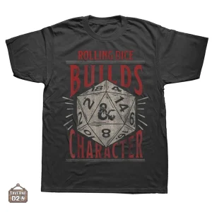 Tee Shirt JDR avec design inspiré de la création de personnage