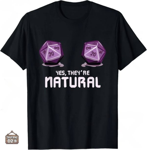 T-shirt JDR Doubles D20 Naturels pour passionnés de jeux de rôle