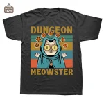 Tee Shirt JDR avec design de chat pour passionnés de jeux de rôle