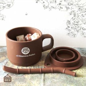 Tasse de jeu de rôle avec dés "Café & Sucre