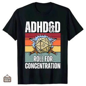Tee-Shirt JDR - Jet de concentration pour passionnés de jeux