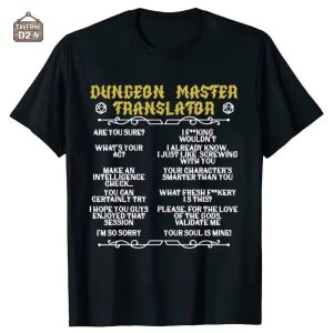 Tee-Shirt JDR - Langage du MJ pour passionnés de jeux de rôle