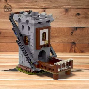 Tour à dés automatique médiévale en briques de construction
