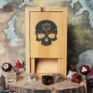 Tour à dés en bois élégant pour jeux de société