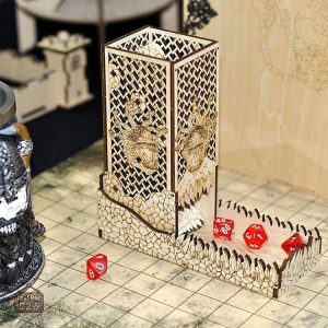 Tour à dés en bois pour jeux de société