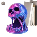 Dés en résine décorés d'un squelette