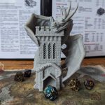 Tour à dés Dragon en résine pour jeux de rôle