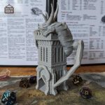 Élégante tour à dés inspirée de l'univers fantastique