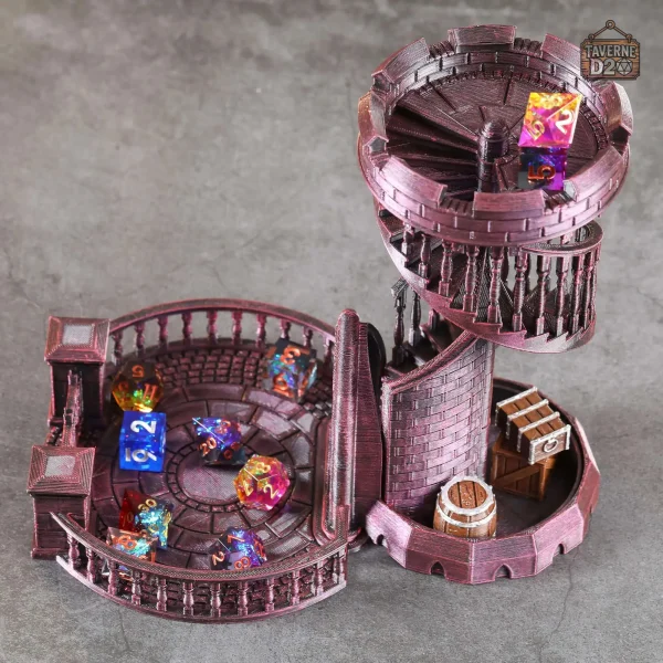 Dés et jeux avec escalier antique