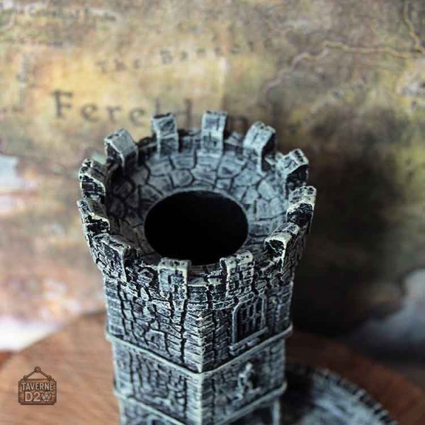Tour à dés en bois pour jeux de rôle
