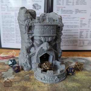 Tour à Dés Naine en bois pour jeux de société