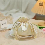Accessoire de jeu, bourse à dés en satin