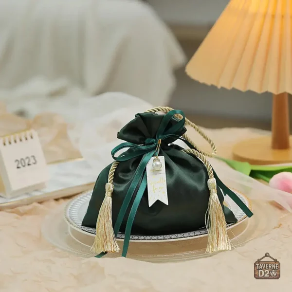 Sac à dés en satin, pratique et stylé pour gamers