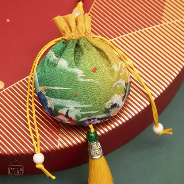 Pochette en tissu pour jeux de dés