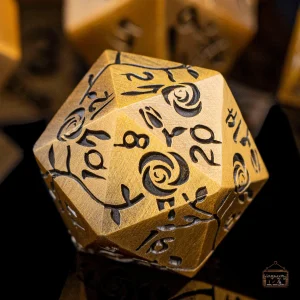 D20 métallique rose vampire