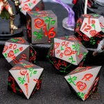 Dé de jeu rose, allure métallique