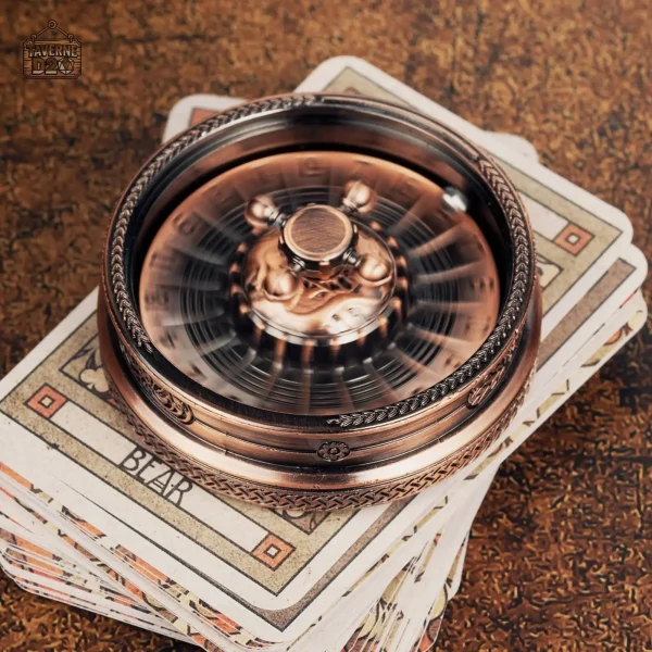 Gyroscope D20 en métal pour jeux de société