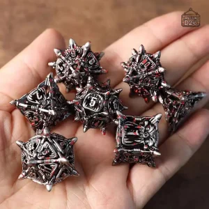 Dés en métal pour jeux de rôle - Tête d'orc