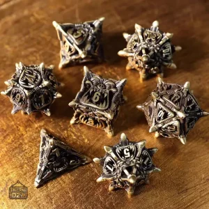 Dés en métal à thème orc - Gaming