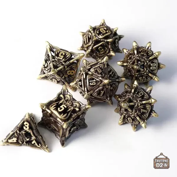 Dés en métal, tête d'orc - Accessoire RPG