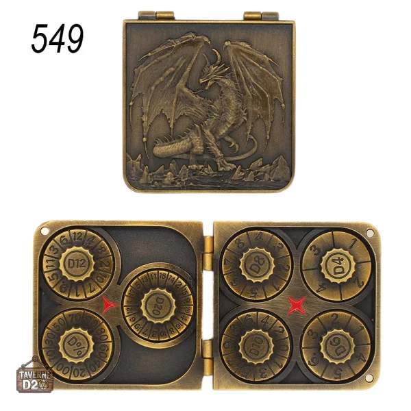 Gyroscope en métal avec 7 dés uniques