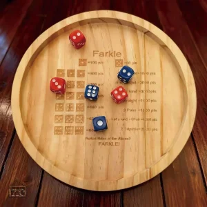 Plateau à dés en bois pour jeux de société