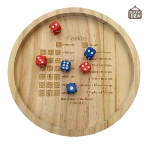 Accessoire de jeu : plateau à dés durable en bois