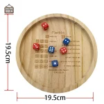 Plateau à dés en bois, idéal pour les soirées jeux