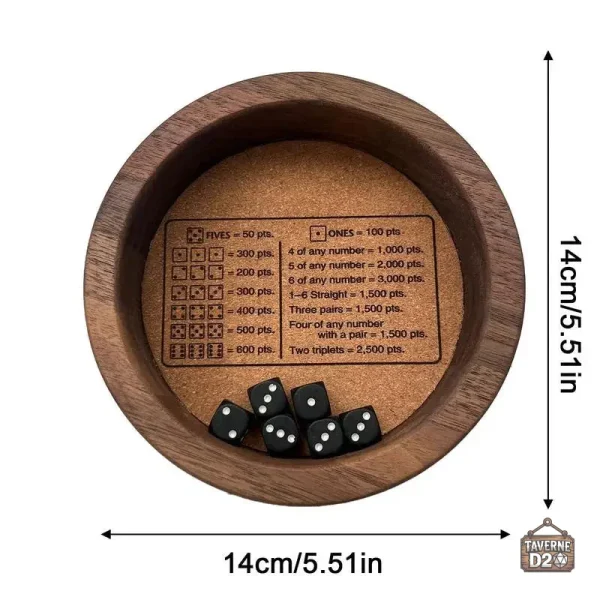 Plaque à dés avec dés, idéal pour vos jeux de société
